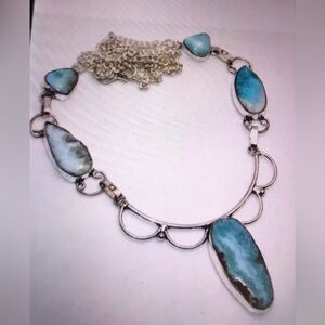 Larimar 925 Sterling Silver Necklace